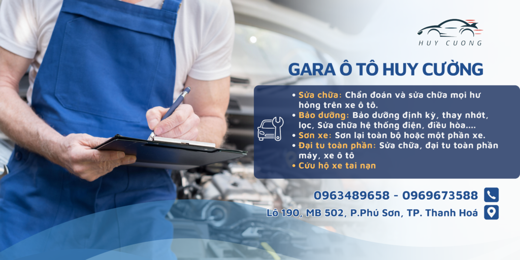 gara ô tô uy tín nhất tại thanh hóa - gara ô tô huy cường